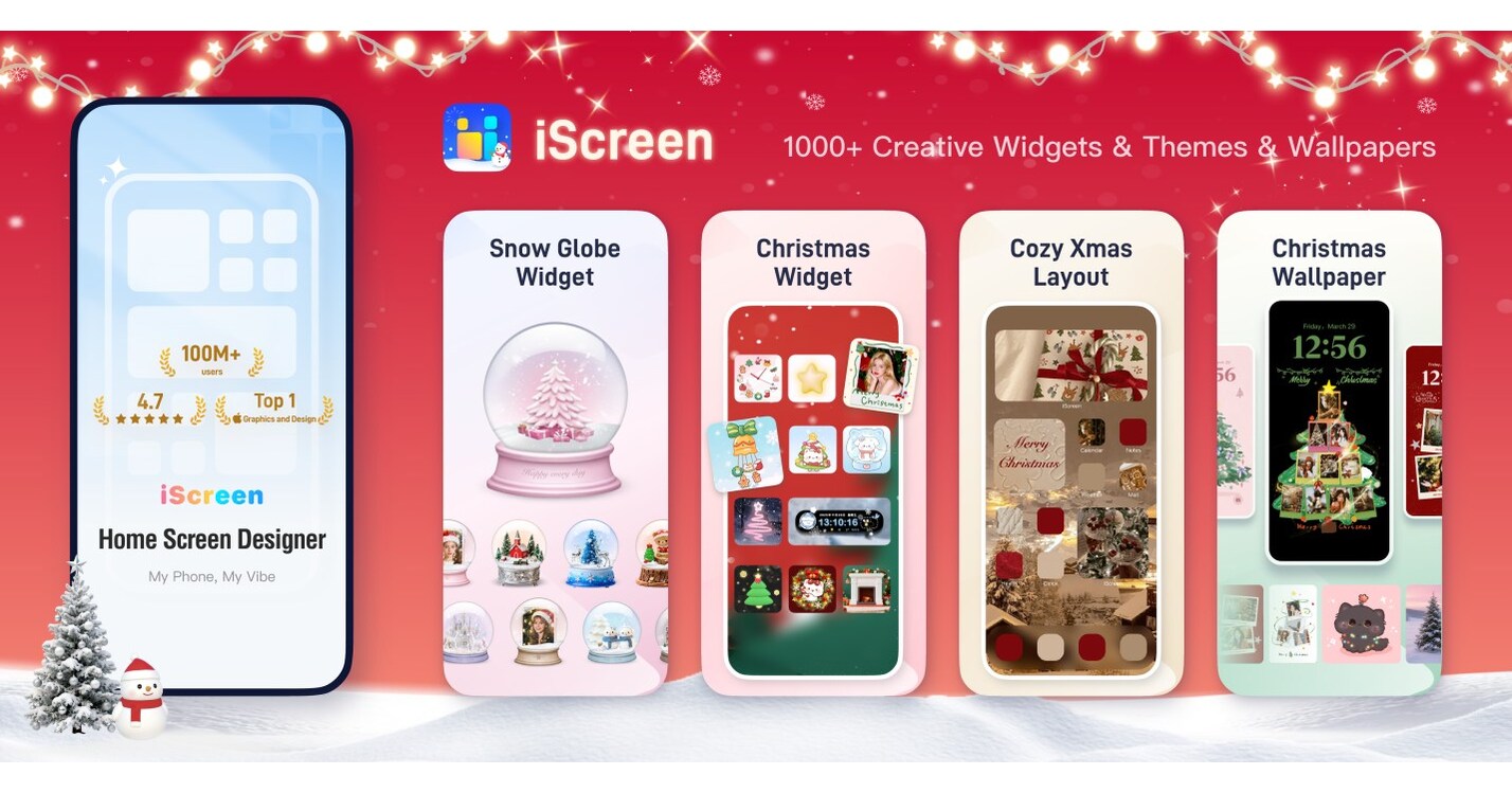 iScreen Widget Adds Customizable Snow Globe Widget in Christmas-Themed Update for iOS 26 and Android
