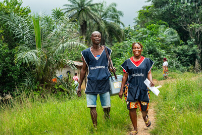 Vaccinators Helena Massah and Boakai Sesay walk into a remote village to check if any children still need polio vaccinations in Bong County, Liberia, on July 30, 2025.

Carrying a vaccine cooler, they continue their door-to-door outreach. In rural areas like this, vaccinators often travel long distances - on foot or by motorbike - to ensure every child is reached with lifesaving protection against polio.