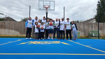 The LandTek Group, a TenCate company, partnered with The Marty Lyons Foundation to grant a life-changing wish for Rayan, a 16-year-old from Katy, Texas. With support from Hellas, another TenCate company based in Texas, the team built a custom backyard basketball court, surrounded with Pivot non-infilled synthetic turf. The project gives Rayan the chance to reconnect with the sport he loves despite overwhelming medical challenges.