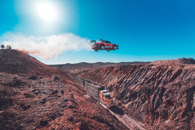 Travis Pastrana jumps over 160 foot canyon gap. Travis Pastrana jumps over 160 foot canyon gap.