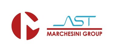 AST x Marchesini Group Partnership Logo. AST x Marchesini Group Partnership Logo.