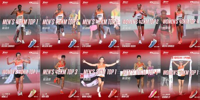 The outstanding finishing times of Xtep elite runners The outstanding finishing times of Xtep elite runners