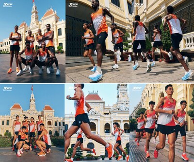 International elite runners team and local Vietnamese team International elite runners team and local Vietnamese team