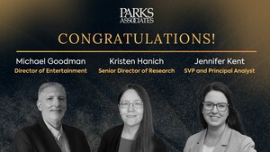 Parks Associates Announces Promotion of Jennifer Kent to Senior Vice President and Principal Analyst, Kristen Hanich to Senior Director, and Michael Goodman to Director of Entertainment