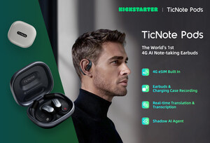 TicNote Pods: The World's First 4G AI Note-Taking Earbuds