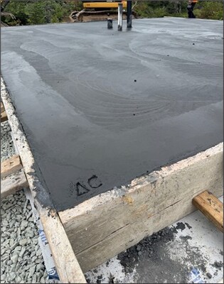 The foundation specified a compressive strength of 35 MPa after 28 days of curing and this target was exceeded with the use of ∆C after 3 days (CNW Group/AlterBiota) The foundation specified a compressive strength of 35 MPa after 28 days of curing and this target was exceeded with the use of ∆C after 3 days (CNW Group/AlterBiota)