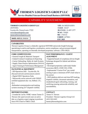 TLG Capability Statement