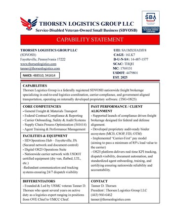 TLG Capability Statement