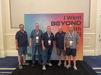 Pictured above (left to right): Mike Clark, Greg Palmer, Dan Amoroso, David Trujillo, and Mark Hystead attended the BICSI Conference at the Venetian Resort in Las Vegas in August 2025