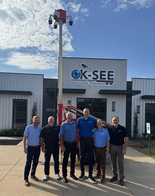 Photo, L to R: Joseph Hightower, Pye-Barker COO; Scott Frazier, Pye-Barker Regional Director; Mike McKinney, Co-owner, Alcom and OK-SEE; Taylor McKinney, Co-owner, Alcom and OK-SEE; Jeremy Bates, Pye-Barker VP; Dan Hite, Pye-Barker Regional VP