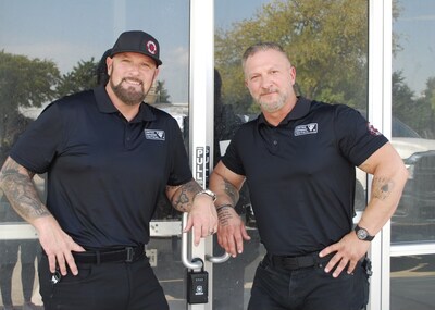 Jonathan “JC” Caldwell, national safety expert and owner, with Joel Caldwell, vice president of coaches, at United Defense Tactical – Grapevine, a first-of-its-kind, reality-based firearms,
self-defense, and fitness training program.