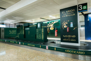 O Boticário sorprende a pasajeros y entrega más de seis mil regalos en las cintas de equipaje de aeropuertos de Brasil y Colombia