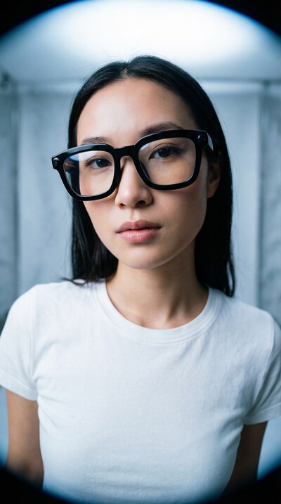 Model wearing KITS Pangolin 3. (CNW Group/KITS Eyecare Ltd.)