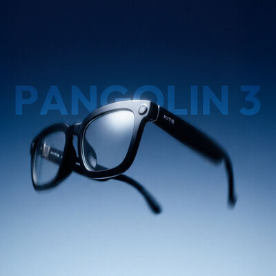 KITS Pangolin 3 Glasses and Logo (CNW Group/KITS Eyecare Ltd.)