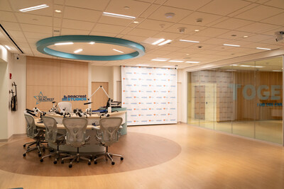 The studio is located in the lobby of the hospital’s Advanced Pediatric Care Pavillion.