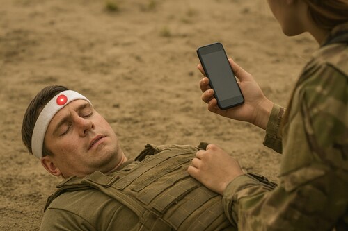 Hero Medical's Facial Sensing Triage Wearables (AI Render)