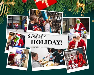 District 8 Holiday Express collage
