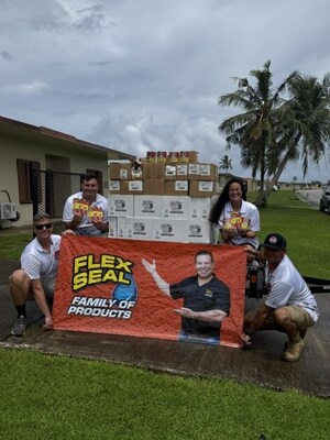 Flex Seal donation for Operation Christmas Drop. Photo by Operation Christmas Drop Flex Seal donation for Operation Christmas Drop. Photo by Operation Christmas Drop