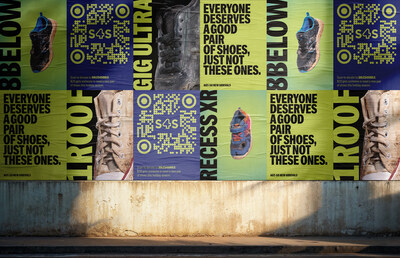 Running now for the month of December, the display at 45 Ossington Avenue features four signature shoe styles, complete with signature store-front launch materials. (CNW Group/FUSE Create)