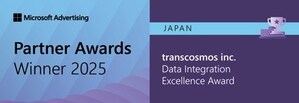 transcosmos wins Data Integration Excellence Award in Microsoft Advertising Partner Awards 2025