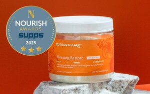 "A nutrient-packed, organic wellness blend brimming with prebiotics, probiotics, and functional botanicals." Marisa Tomei's Terra Mare Morning Restore Wins Best Women's Health Supplement Award