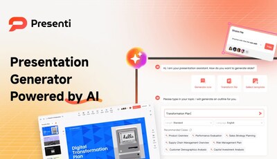 Generate stunning presentations effortlessly with Presenti.ai's AI presentation maker Generate stunning presentations effortlessly with Presenti.ai's AI presentation maker