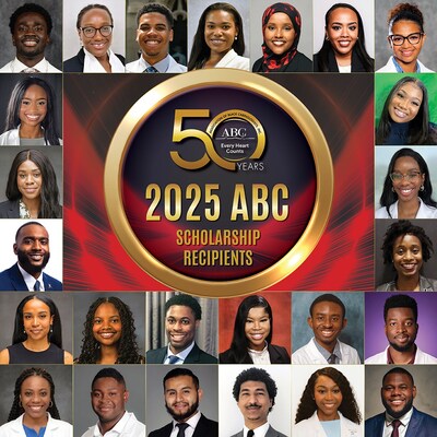 Recipients of the 2025 ABC Scholarships, awarded during the organization's 50th Anniversary celebration. The full recipient details are linked in the release.