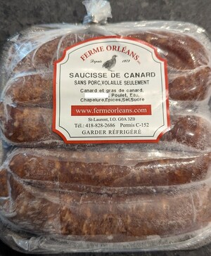 Présence non déclarée de moutarde dans de la saucisse de canard préparée et vendue par l'entreprise Ferme Orléans inc.