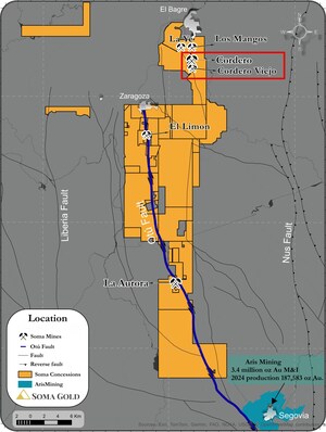 SOMA EXTENDS THE CORDERO DEPOSIT WITH NEW VEINS 250 M SOUTH OF THE ATENAS ZONE