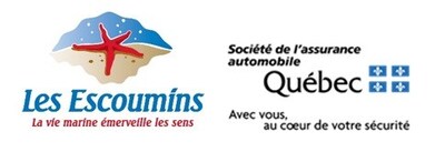 Logos de Les Escoumins et de la SAAQ (Groupe CNW/Société de l'assurance automobile du Québec)