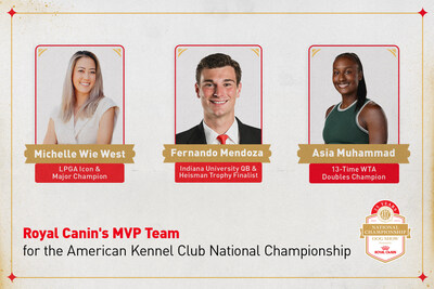 Royal Canin Drafts MVP Team for the American Kennel Club National Championship, Featuring Athletes Like Michelle Wie West, Fernando Mendoza and their Dogs Royal Canin Drafts MVP Team for the American Kennel Club National Championship, Featuring Athletes Like Michelle Wie West, Fernando Mendoza and their Dogs