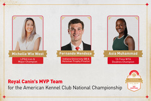 Royal Canin Drafts MVP Team for the American Kennel Club National Championship, Featuring Athletes Like Michelle Wie West, Fernando Mendoza and their Dogs