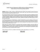 Ovintiv Announces Retirement of Peter Dea from its Board of Directors