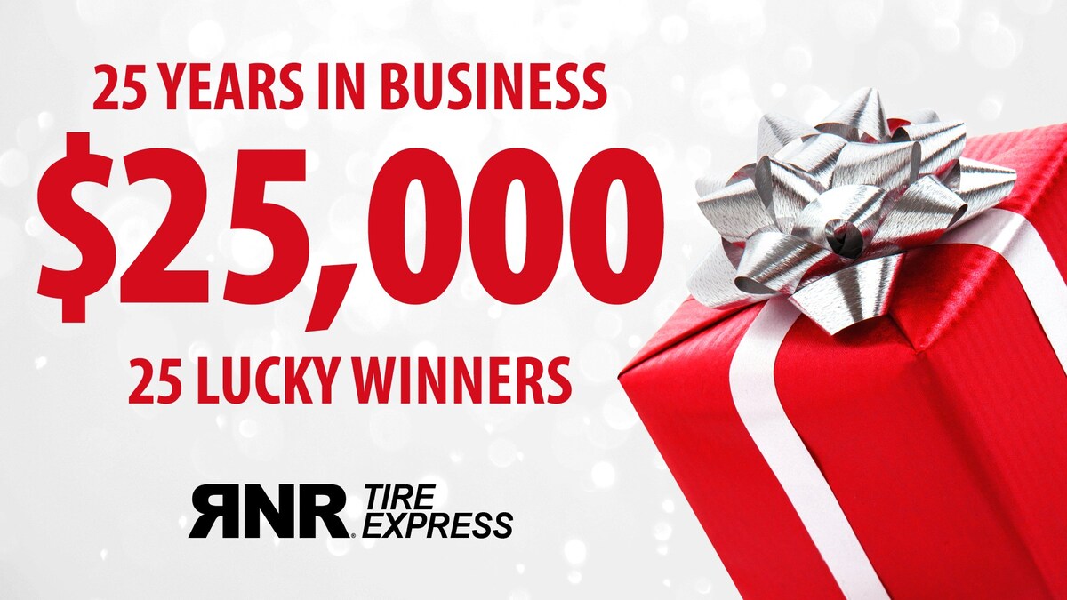 RNR Tire Express Celebrates 25 Years With Nationwide Giveaway