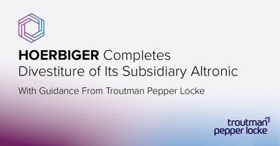 Troutman Pepper Locke represented HOERBIGER, a global technology company based in Switzerland, in its divestiture of Altronic, a leading supplier of advanced ignition, control, and instrumentation systems for long-lived critical infrastructure power systems, serving OEMs and operators across industrial end markets. Troutman Pepper Locke represented HOERBIGER, a global technology company based in Switzerland, in its divestiture of Altronic, a leading supplier of advanced ignition, control, and instrumentation systems for long-lived critical infrastructure power systems, serving OEMs and operators across industrial end markets.