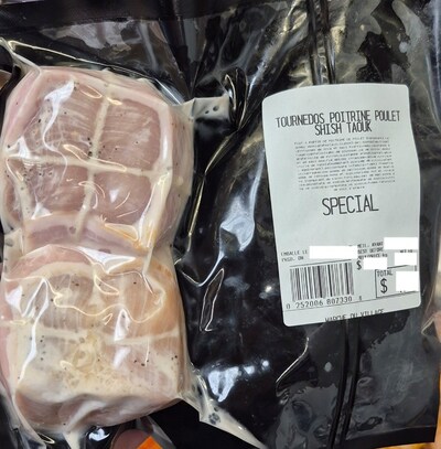 Tournedos de poitrine de poulet (Groupe CNW/Ministère de l'Agriculture, des Pêcheries et de l'Alimentation)