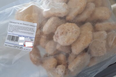 Croquette de poulet (Groupe CNW/Ministère de l'Agriculture, des Pêcheries et de l'Alimentation) Croquette de poulet (Groupe CNW/Ministère de l'Agriculture, des Pêcheries et de l'Alimentation)