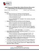 PMET Announces Multiple New Lithium/Caesium Discoveries in 2025 Drilling at the Shaakichiuwaanaan Property (CNW Group/PMET Resources Inc.)