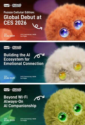 The new "Fuzozo" will debut at CES 2026 as Tuya partners with Robopoet to build the next-generation AI emotional companion
