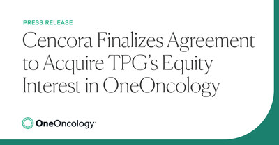Cencora, Inc. today announced it has entered into a definitive agreement to acquire TPG’s equity interest in OneOncology, a physician-led national platform empowering independent medical specialty practices rooted in oncology. The transaction marks an important step for OneOncology and its practice partners, following significant physician-led investment and growth for the platform. Cencora, Inc. today announced it has entered into a definitive agreement to acquire TPG’s equity interest in OneOncology, a physician-led national platform empowering independent medical specialty practices rooted in oncology. The transaction marks an important step for OneOncology and its practice partners, following significant physician-led investment and growth for the platform.