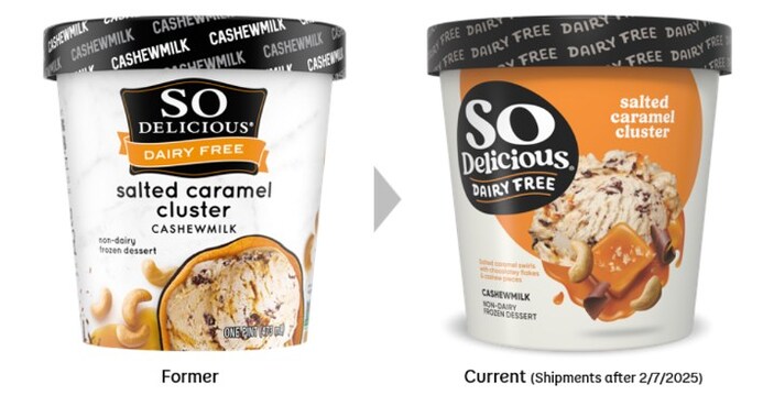 So Delicious Dairy Free® Salted Caramel Cluster Frozen Dessert Pints Voluntarily Recalled by Danone U.S. Due to Potential Presence of Foreign Material