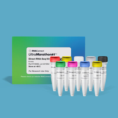 Unlock direct insight into RNA biology with RNAConnect’s UltraMarathonRT® (uMRT) Direct RNA-Seq Kit, the first complete, ready-to-use solution for preparing native RNA libraries for Oxford Nanopore Technologies® (SQK-RNA004) sequencing Unlock direct insight into RNA biology with RNAConnect’s UltraMarathonRT® (uMRT) Direct RNA-Seq Kit, the first complete, ready-to-use solution for preparing native RNA libraries for Oxford Nanopore Technologies® (SQK-RNA004) sequencing