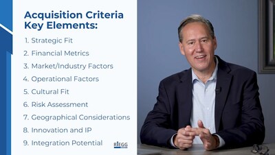 Christopher Riegg outlines the nine core acquisition criteria that guide disciplined, successful M&A decision-making in the Riegg Insights Executive Video Series.