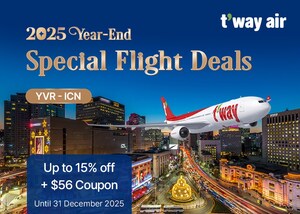 Year-End Offers to Korea: T'way Air's Vancouver-Incheon (Seoul) Specials