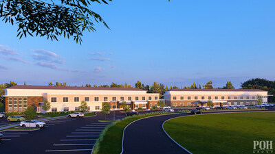 A rendering of the expanded Helen's House, Brooks Rehabilitation's family housing.