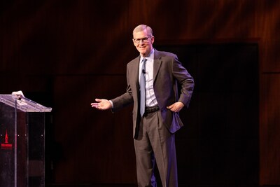 Retired four-star Gen. Stanley McChrystal speaks to an audience of FHU supporters. Retired four-star Gen. Stanley McChrystal speaks to an audience of FHU supporters.