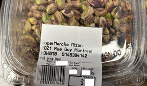 Avis de ne pas consommer de pistaches vendues par l'entreprise Supermarché Mizan