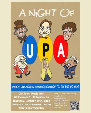 ANIMATION NOTABLES TO DISCUSS 'A NIGHT OF UPA: MID-CENTURY MODERN ANIMATION CLASSICS ON THE BIG SCREEN!'