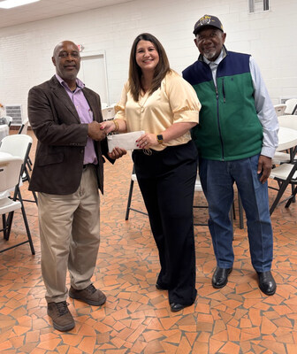 (L-R) Bernard Gilliard, Board Chairperson; April Floyd, Home Telecom Community Engagement Coordinator; Caldwell Pinckney, Jr, Site Manager