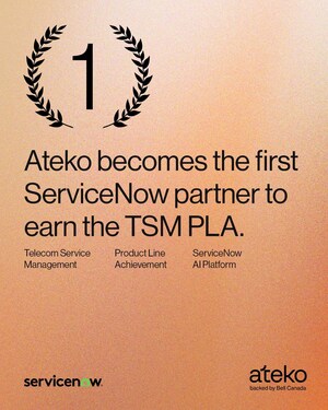 Ateko becomes the first ServiceNow partner to earn the Telecom Service Management Product Line Achievement